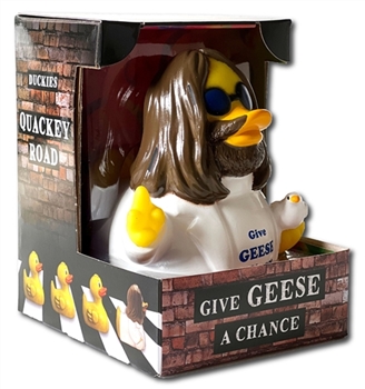 GIVE GEESE A CHANCE RUBBER DUCK